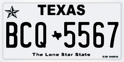 TX license plate BCQ5567