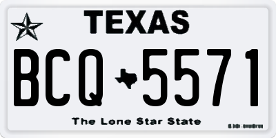 TX license plate BCQ5571