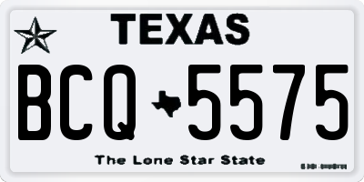 TX license plate BCQ5575