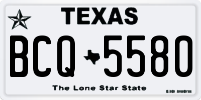 TX license plate BCQ5580