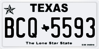 TX license plate BCQ5593