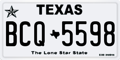 TX license plate BCQ5598