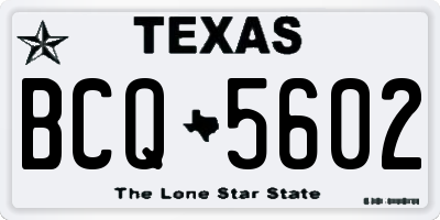 TX license plate BCQ5602