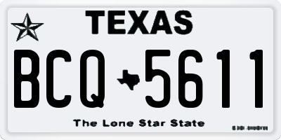 TX license plate BCQ5611
