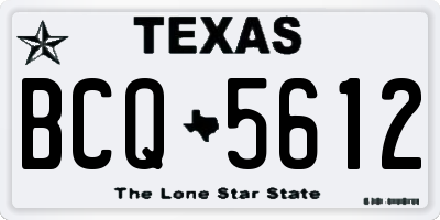 TX license plate BCQ5612