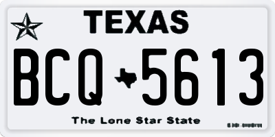 TX license plate BCQ5613