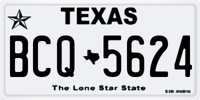 TX license plate BCQ5624