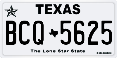 TX license plate BCQ5625