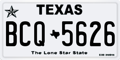 TX license plate BCQ5626
