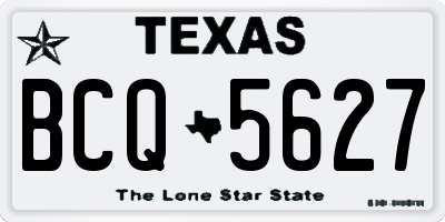 TX license plate BCQ5627