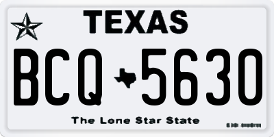TX license plate BCQ5630