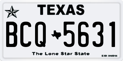 TX license plate BCQ5631