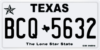 TX license plate BCQ5632