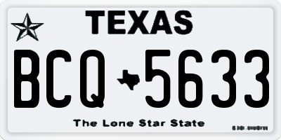 TX license plate BCQ5633