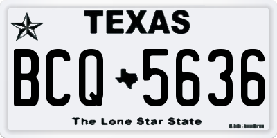 TX license plate BCQ5636