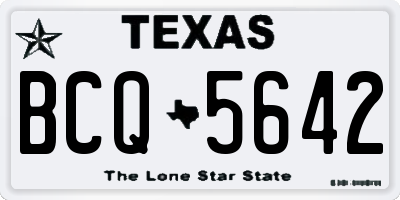 TX license plate BCQ5642
