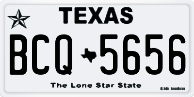 TX license plate BCQ5656