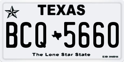 TX license plate BCQ5660