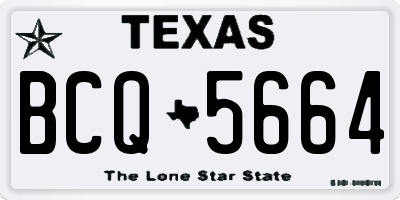 TX license plate BCQ5664