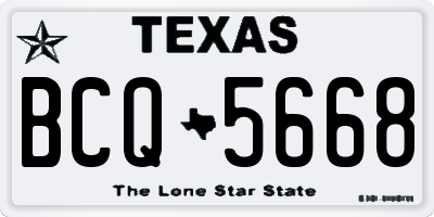 TX license plate BCQ5668