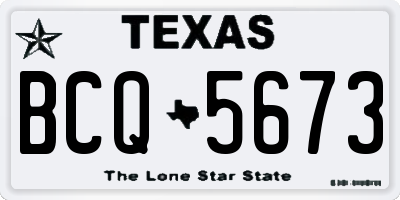 TX license plate BCQ5673