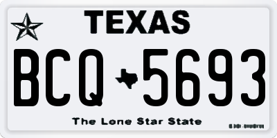 TX license plate BCQ5693