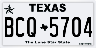 TX license plate BCQ5704