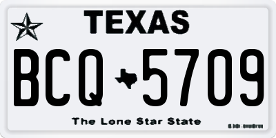 TX license plate BCQ5709