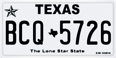 TX license plate BCQ5726
