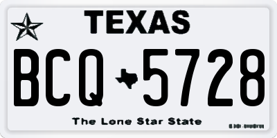 TX license plate BCQ5728