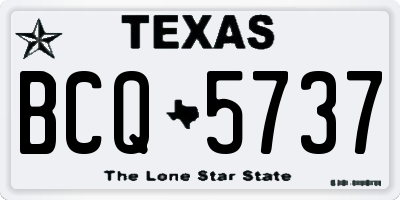 TX license plate BCQ5737