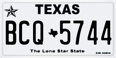 TX license plate BCQ5744