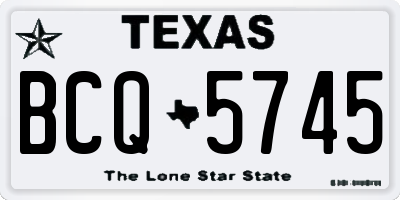 TX license plate BCQ5745