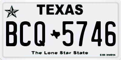 TX license plate BCQ5746