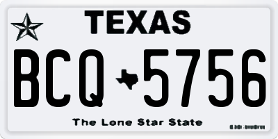 TX license plate BCQ5756