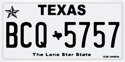 TX license plate BCQ5757
