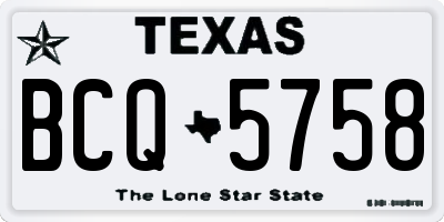 TX license plate BCQ5758