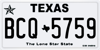 TX license plate BCQ5759