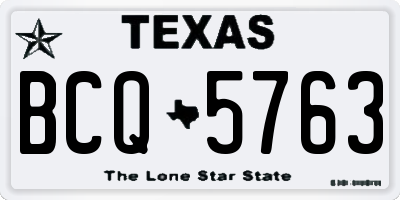 TX license plate BCQ5763