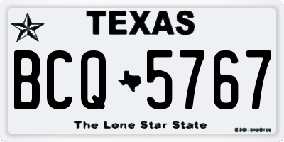 TX license plate BCQ5767