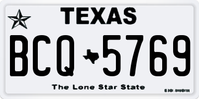 TX license plate BCQ5769