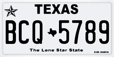 TX license plate BCQ5789