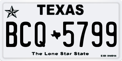 TX license plate BCQ5799