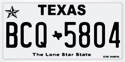 TX license plate BCQ5804