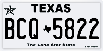 TX license plate BCQ5822