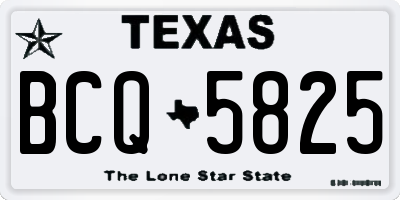 TX license plate BCQ5825