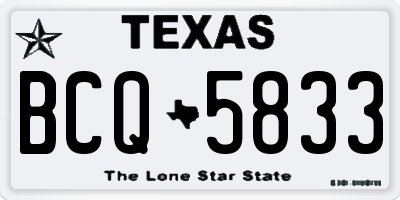 TX license plate BCQ5833