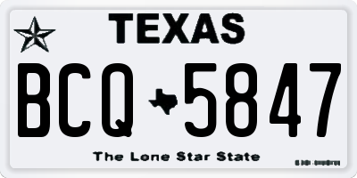 TX license plate BCQ5847