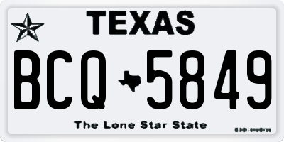 TX license plate BCQ5849