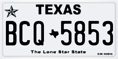 TX license plate BCQ5853